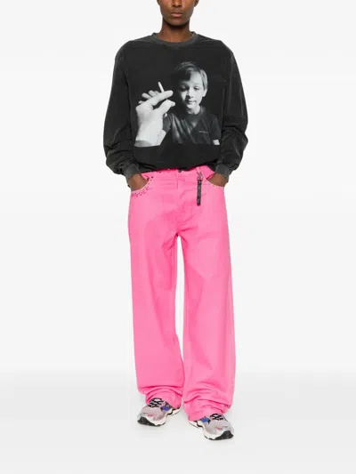 Dagger Graphic-print Long-sleeve T-shirt In Black