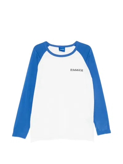 Dagger Logo-print Raglan-sleeve T-shirt In White