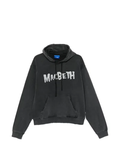 Dagger Macbeth-print Hoodie In Black