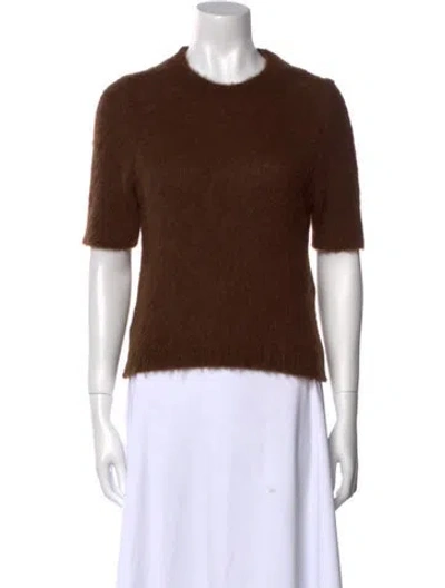 Pre-owned Dagmar Alpaca Crew Neck Sweater In Brown