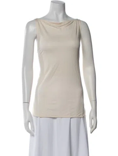 Pre-owned Dagmar Cowl Neck Sleeveless Top In Yellow