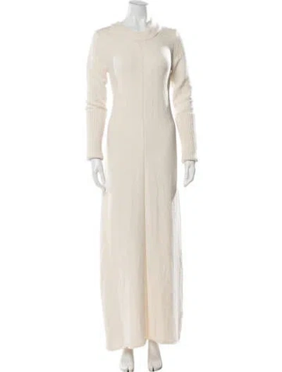 Pre-owned Dagmar Crew Neck Long Dress In Neutrals