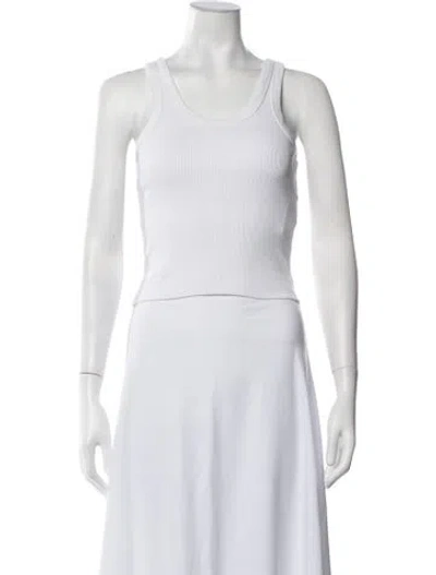 Pre-owned Dagmar Crew Neck Sleeveless Top In White