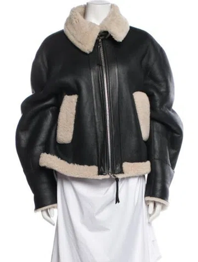 Pre-owned Dagmar Eel Skin Biker Jacket In Multicolor