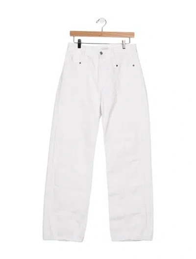 Pre-owned Dagmar High-rise Straight Leg Jeans In White