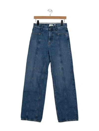 Pre-owned Dagmar High-rise Wide Leg Jeans In Blue