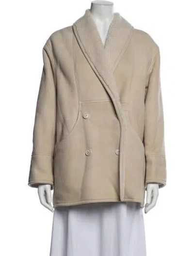 Pre-owned Dagmar Lamb Leather Jacket W/ Tags In Neutral