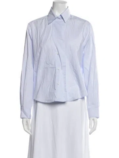 Pre-owned Dagmar Long Sleeve Button-up Top In Multi