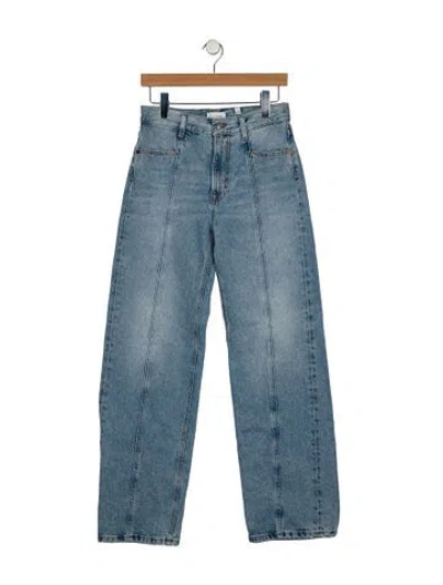 Pre-owned Dagmar Mid-rise Straight Leg Jeans In Blue