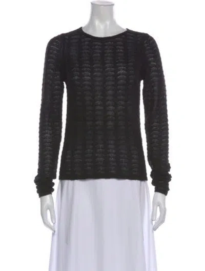 Pre-owned Dagmar Patterned Crew Neck Top In Gray