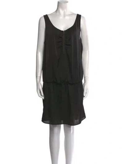 Pre-owned Dagmar Scoop Neck Knee-length Dress In Black