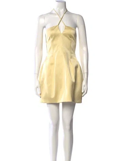 Pre-owned Dagmar Silk Mini Dress In Yellow