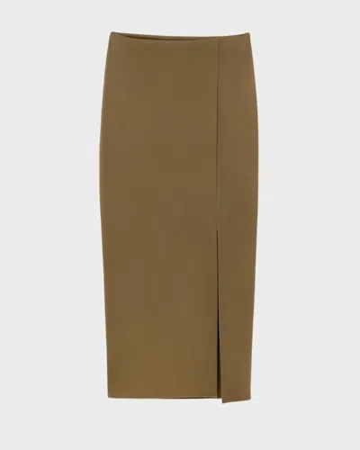 Dagmar Skirt Fitted Midi In Brown