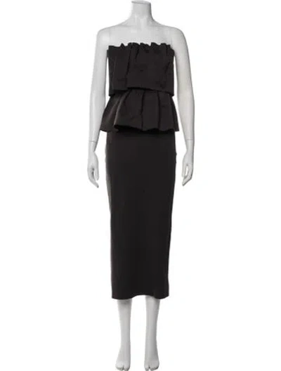 Pre-owned Dagmar Strapless Long Dress In Brown