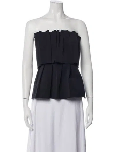 Pre-owned Dagmar Strapless Top In Blue