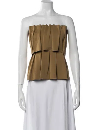 Pre-owned Dagmar Strapless Top In Gold