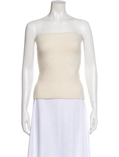 Pre-owned Dagmar Strapless Top In Neutral