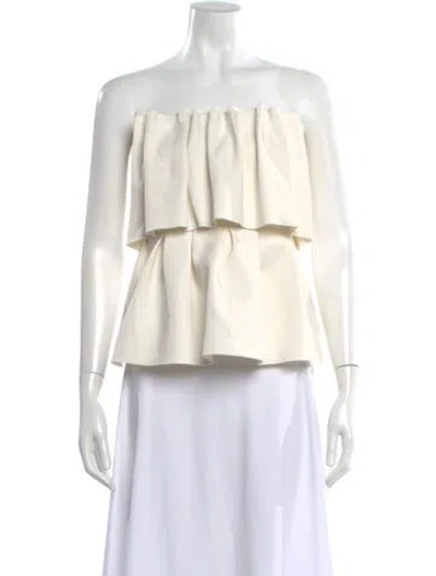 Pre-owned Dagmar Strapless Top In Neutral