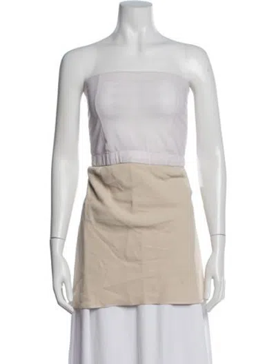 Pre-owned Dagmar Strapless Top In Neutrals