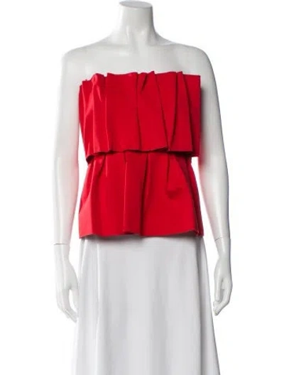 Pre-owned Dagmar Strapless Top In Red