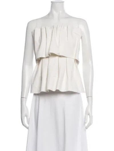Pre-owned Dagmar Strapless Top W/ Tags In White