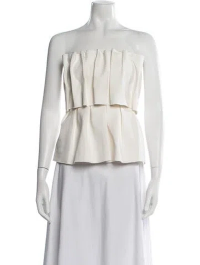 Pre-owned Dagmar Strapless Top In White