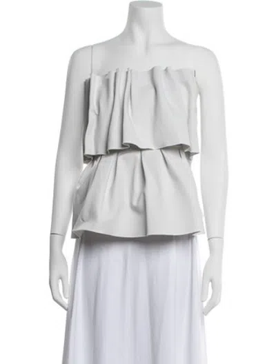 Pre-owned Dagmar Strapless Top In White