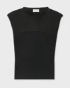 Dagmar Top Contrast Knit In Black
