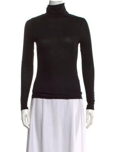 Pre-owned Dagmar Turtleneck Long Sleeve T-shirt In Black