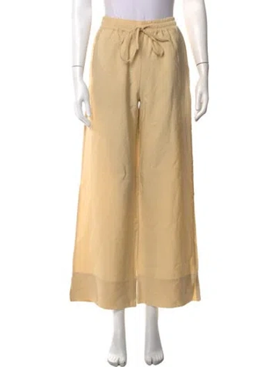 Pre-owned Dagmar Wide Leg Pants In Yellow