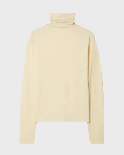 Dagmar Wool Jersey Rollneck In Cream