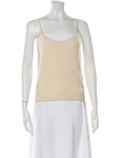 Pre-owned Dagmar Wool Scoop Neck Sweater In Neutral