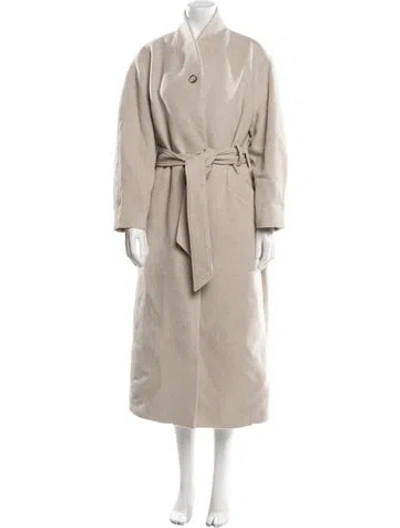 Pre-owned Dagmar Wool Trench Coat W/ Tags In Neutral