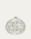 Dagmara Transparent Crystal Drop Ball Christmas Ornament In Silver