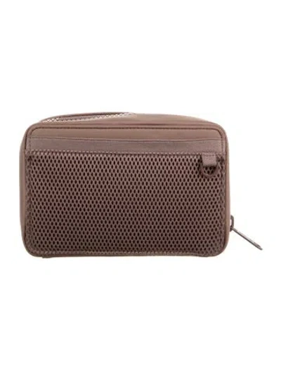 Pre-owned Dagne Dover Brown Nylon  Cosmetic Bag