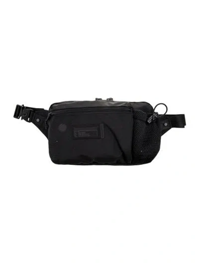 Pre-owned Dagne Dover Canvas Belt Bag In Black