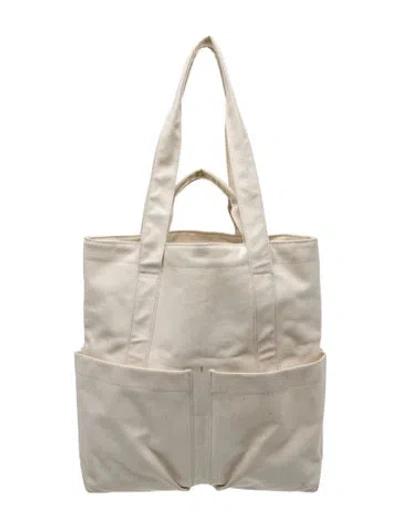 Pre-owned Dagne Dover Canvas Tote In Neutrals