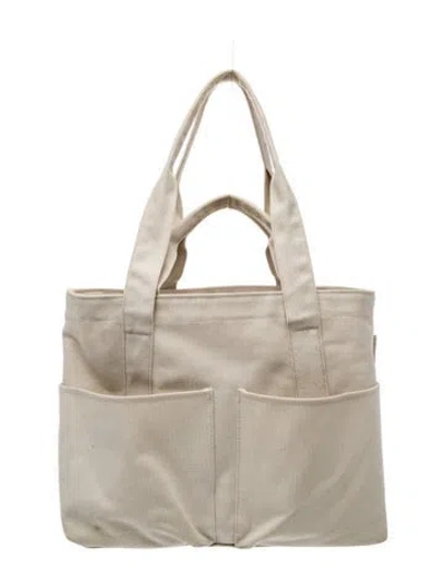 Pre-owned Dagne Dover Canvas Tote In Neutrals