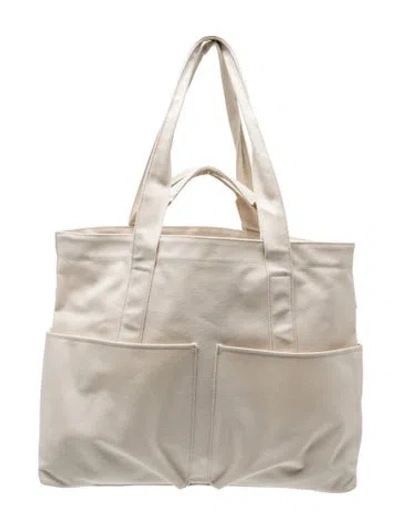 Pre-owned Dagne Dover Canvas Tote In Neutrals