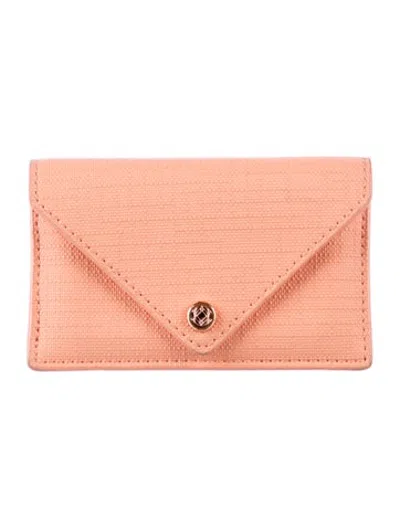 Pre-owned Dagne Dover Card Holder In Orange