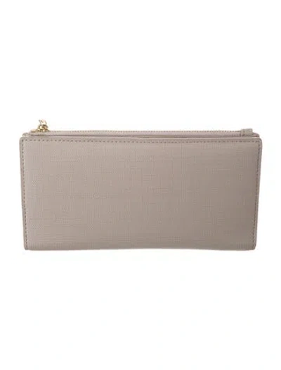 Pre-owned Dagne Dover Continental Wallet In Neutrals