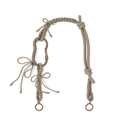 Dagne Dover Corded Adjustable Crossbody Strap In Khaki