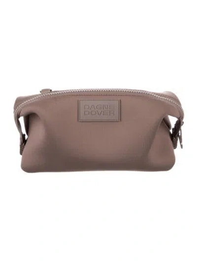 Pre-owned Dagne Dover Cosmetic Bag In Brown