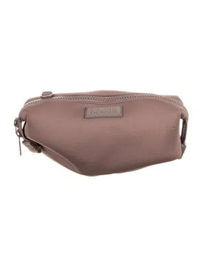 Pre-owned Dagne Dover Cosmetic Bag In Brown