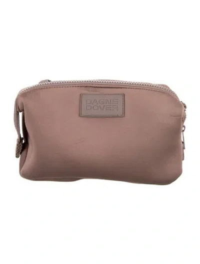 Pre-owned Dagne Dover Cosmetic Bag In Brown