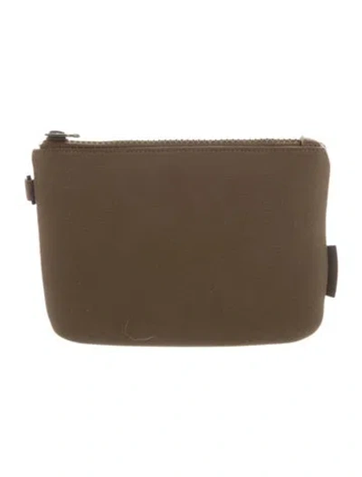 Pre-owned Dagne Dover Cosmetic Bag In Green