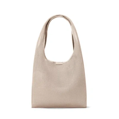 Dagne Dover Dash Grocery Tote In Oyster Air Mesh In Neutral