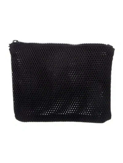 Pre-owned Dagne Dover Fabric Cosmetic Bag In Black