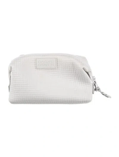 Pre-owned Dagne Dover Fabric Cosmetic Bag In Gray