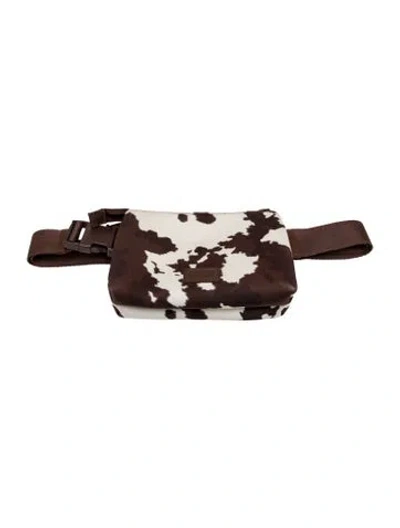 Pre-owned Dagne Dover Leather Belt Bag In Brown